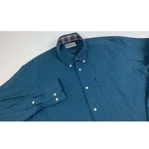 BARBOUR country gingham tailored fit shirt large